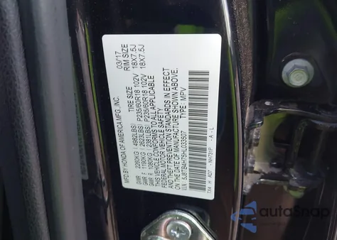 2017 Acura Rdx Advance Package z USA, uszkodzony, nr VIN 5J8TB4H75HL033507